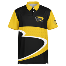 Load image into Gallery viewer, Bogey Brothers Black Gold & White Polo Shirt - AOP