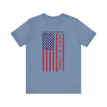 Load image into Gallery viewer, Independence Day July 4th 2025 USA Flag Unisex Jersey Short Sleeve Tee