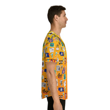 Load image into Gallery viewer, What’s Wild Vibrant Men's Baseball Jersey - Game Night Graphics