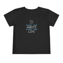 Load image into Gallery viewer, Team Platinum 2023 conference muscle heart barbell change your habits change your life in training Toddler Short Sleeve Tee