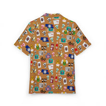 Load image into Gallery viewer, What’s Wild Brown Fun Tropical Print Unisex Hawaiian Button-Down Shirt for Summer Vibes
