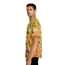 Load image into Gallery viewer, What’s Wild Vibrant Men's Baseball Jersey - Game Night Graphics
