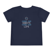 Load image into Gallery viewer, Team Platinum 2023 conference muscle heart barbell change your habits change your life in training Toddler Short Sleeve Tee