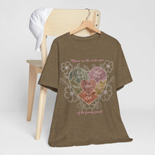 Load image into Gallery viewer, Moms are the Center of the Family Puzzle Customizable Unisex Jersey Short Sleeve Tee