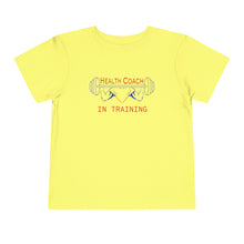 Load image into Gallery viewer, Health Coach in Training muscle barbell heart Toddler Short Sleeve Tee