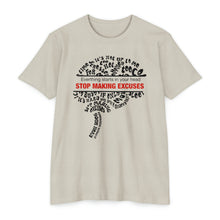 Load image into Gallery viewer, Stop Making Excuses Everything Starts In You Head Motivational Unisex CVC Jersey T-shirt