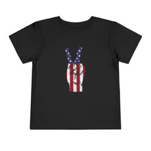 Load image into Gallery viewer, Independence Day 4th of July Peace Fingers Toddler Short Sleeve Tee