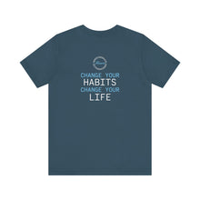 Load image into Gallery viewer, Team Platinum 2023 Conference Change Your Habits Change Your Life Unisex Jersey Short Sleeve Crew Neck Tee
