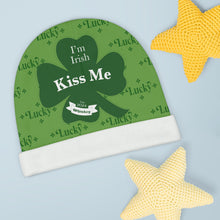Load image into Gallery viewer, Kiss Me Im Irish Lucky St Pattys Baby Beanie (AOP)