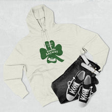 Load image into Gallery viewer, I’m Not Irish Kiss Me Anyway St Patricks Day Three-Panel Fleece Hoodie