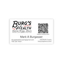 Load image into Gallery viewer, Burgs Health QR Code Business Cards
