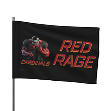 Load image into Gallery viewer, Cardinals Red Rage Personalized Flag Black