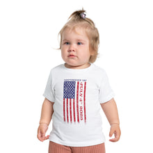 Load image into Gallery viewer, Independence Day July 4 2025 USA Flag Baby Short Sleeve T-Shirt