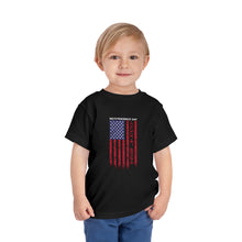 Load image into Gallery viewer, Independence Day USA Flag July 4th 2024 Toddler Short Sleeve Tee