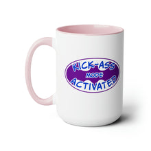 Load image into Gallery viewer, Kick Ass Mode Activated F Cancer Two-Tone Coffee Mugs, 15oz