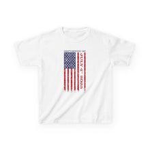Load image into Gallery viewer, Independence Day July 4 2025 USA Flag Kids Heavy Cotton™ Tee