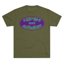 Load image into Gallery viewer, Kick Ass Mode Activated F Cancer Unisex Tri-Blend Crew Tee