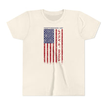 Load image into Gallery viewer, Independence Day USA Flag July 4th 2025 Youth Short Sleeve Tee