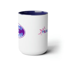 Load image into Gallery viewer, Kick Ass Mode Activated F Cancer Two-Tone Coffee Mugs, 15oz