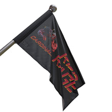 Load image into Gallery viewer, Cardinals Red Rage Personalized Flag Black