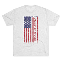 Load image into Gallery viewer, Independence Day USA Flag July 4th 2025 Unisex Tri-Blend Crew Tee