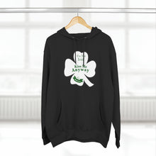 Load image into Gallery viewer, I’m Not Irish Kiss Me Anyway St Patricks Day Three-Panel Fleece Hoodie