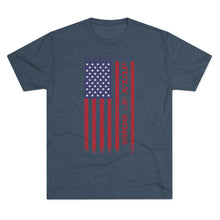 Load image into Gallery viewer, Independence Day USA Flag July 4th 2025 Unisex Tri-Blend Crew Tee