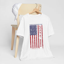 Load image into Gallery viewer, Independence Day July 4th 2025 USA Flag Unisex Jersey Short Sleeve Tee