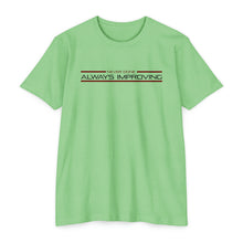Load image into Gallery viewer, Never Done Always Improving Motivational Unisex CVC Jersey T-shirt