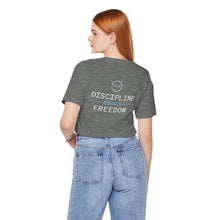 Load image into Gallery viewer, Team Platinum 2023 Conference Discipline Equals Freedom Unisex Jersey Short Sleeve Crew Neck Tee