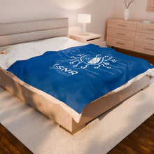 Load image into Gallery viewer, ISNR Neuroregulation Disciplines Cozy Velveteen Plush Blue Blanket