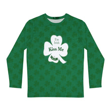 Load image into Gallery viewer, Kiss Me Im Irish St Pattys Day Men's Long Sleeve Shirt (AOP)