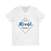 Load image into Gallery viewer, Rival Bakery Unisex Jersey Short Sleeve V-Neck Tee