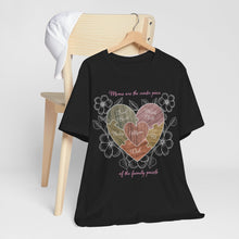 Load image into Gallery viewer, Moms are the Center of the Family Puzzle Customizable Unisex Jersey Short Sleeve Tee