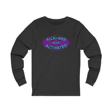 Load image into Gallery viewer, Kick Ass Mode Activated F Cancer Unisex Jersey Long Sleeve Tee
