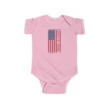 Load image into Gallery viewer, Independence Day July 4 2025 USA Flag Infant Fine Jersey Bodysuit