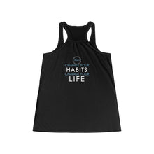 Load image into Gallery viewer, Team Platinum 2023 Conference Change Your Habits Change Your Life Women's Flowy Racerback Tank