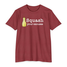 Load image into Gallery viewer, Squash Your Excuses Motivational Unisex CVC Jersey T-shirt