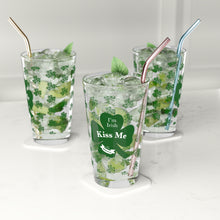 Load image into Gallery viewer, Kiss Me Im Irish St Patricks Day Pint Glass, 16oz