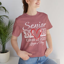 Load image into Gallery viewer, Senior Mom Class of 2025 Gage & Trey Unisex Jersey Short Sleeve Tee