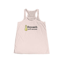 Load image into Gallery viewer, Squash You Excuses Motivational Women's Flowy Racerback Tank