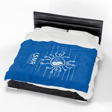 Load image into Gallery viewer, ISNR Neuroregulation Disciplines Cozy Velveteen Plush Blue Blanket
