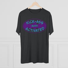 Load image into Gallery viewer, Kick Ass Mode Activated F Cancer Unisex Tri-Blend Crew Tee