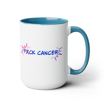 Load image into Gallery viewer, Kick Ass Mode Activated F Cancer Two-Tone Coffee Mugs, 15oz