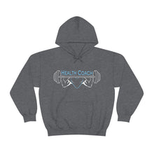 Load image into Gallery viewer, Health Coach Muscle Heart Barbell discipline equals freedom Unisex Heavy Blend™ Hooded Sweatshirt
