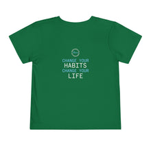 Load image into Gallery viewer, Team Platinum 2023 conference muscle heart barbell change your habits change your life in training Toddler Short Sleeve Tee