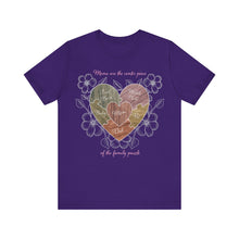 Load image into Gallery viewer, Moms are the Center of the Family Puzzle Customizable Unisex Jersey Short Sleeve Tee