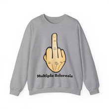 Load image into Gallery viewer, Middle Finger Multiple Sclerosis Unisex Heavy Blend™ Crewneck Sweatshirt