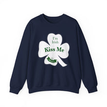 Load image into Gallery viewer, Kiss Me I’m Irish St Patrick’s Day Unisex Heavy Blend™ Crewneck Sweatshirt