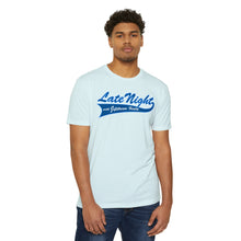 Load image into Gallery viewer, Late Night with Jetstream Health Coaching Motivational Unisex CVC Jersey T-shirt